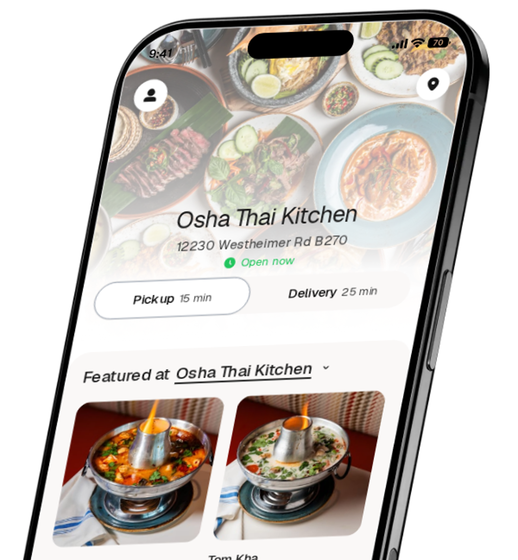 Osha Thai Kitchen app preview