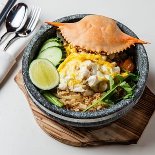 Crab Fried Rice in Clay Pot