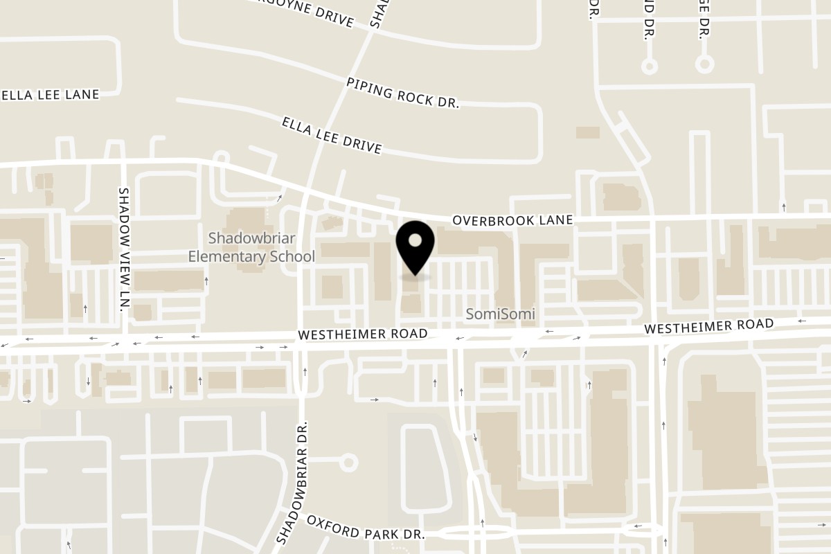 Map showing the location of Osha Thai Kitchen on 12230 Westheimer Rd B270 in Houston
